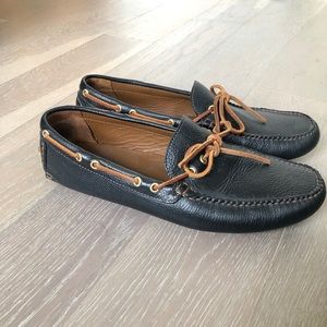 Brooks Brothers Driving Moccasin - Navy Leather